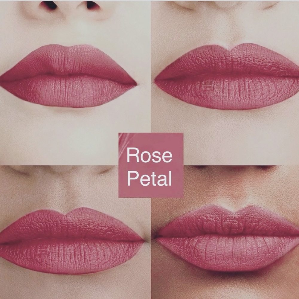 Velvet Matte Lipstick (Rose Petal) Dark Rose Pink
